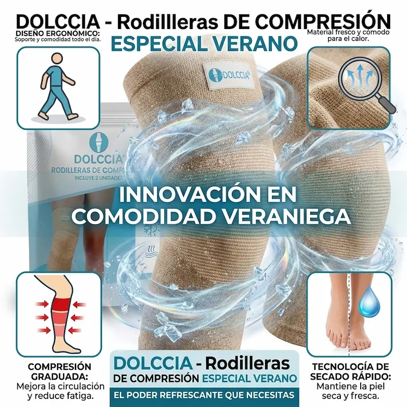 RODILLERAS DE COMPRESIÓN VERANO ULTRAFINAS DOLCCIA® - Imagen 3