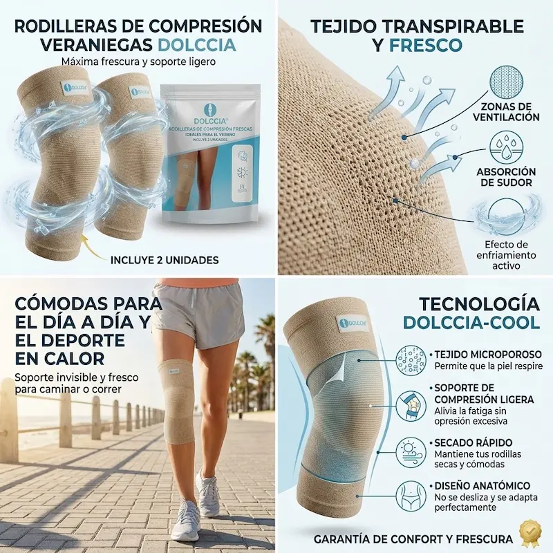 RODILLERAS DE COMPRESIÓN VERANO ULTRAFINAS DOLCCIA® - Imagen 4